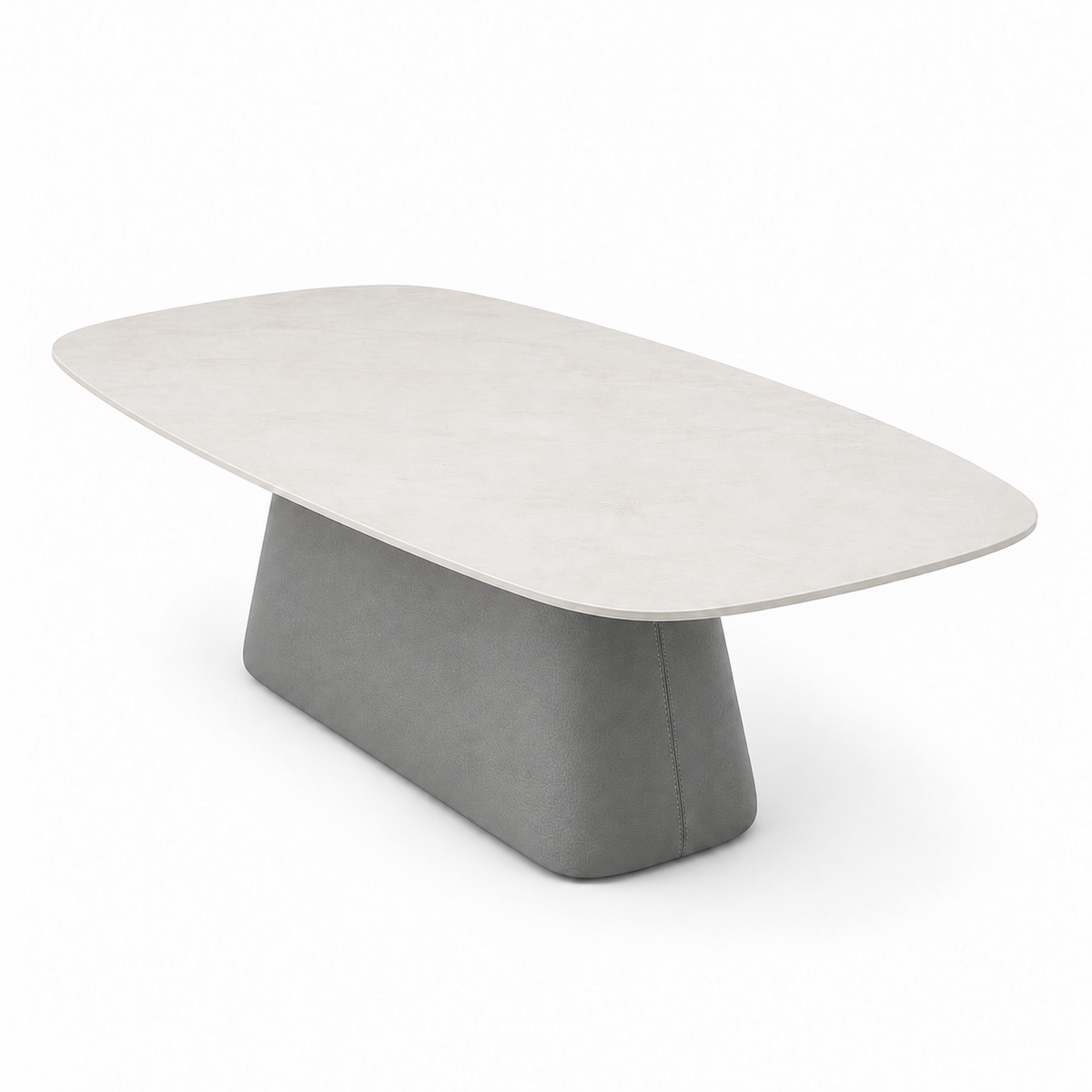 Lanott Eterna DT102 in Grey Leather, main three-quarter view, facing right on white background.