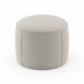 Lanott P104 pouf in Tender-1, main angled view on white background with refined fabric texture