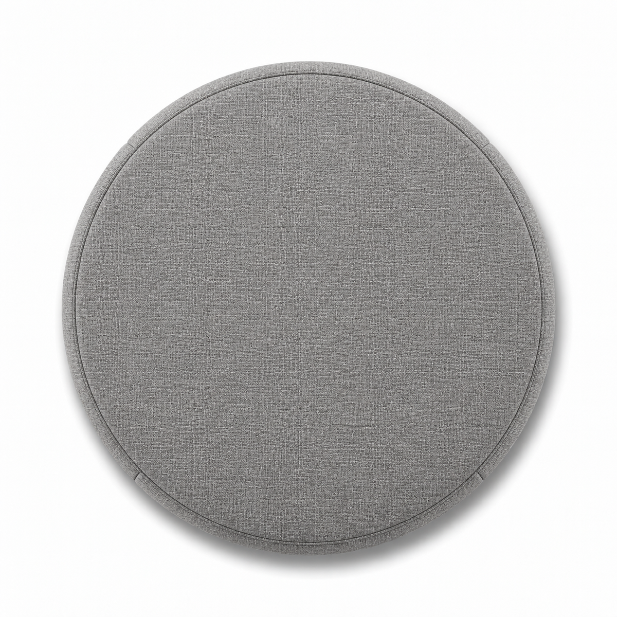 Lanott P109 pouf in Mocha-11, overhead top view on white background with refined fabric texture