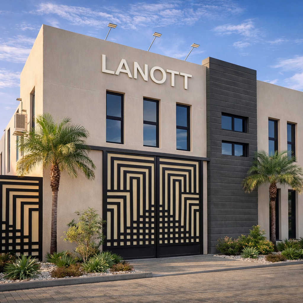 The Lanott factory building and entrance