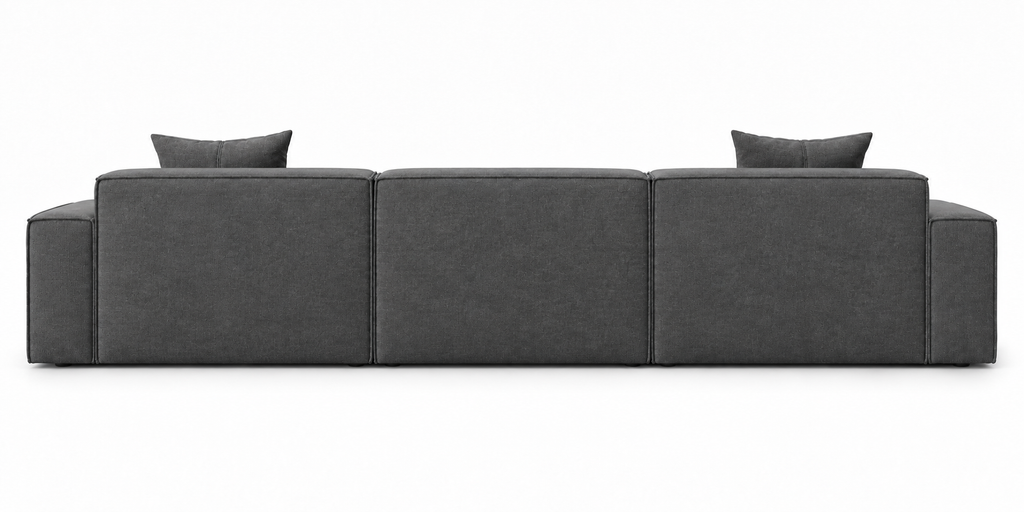 CS107 configuration 02, back view in grey fabric