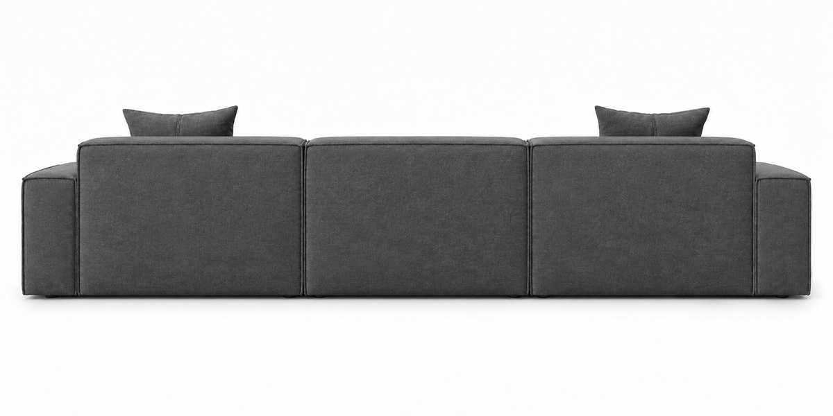 CS107 configuration 02, back view in grey fabric