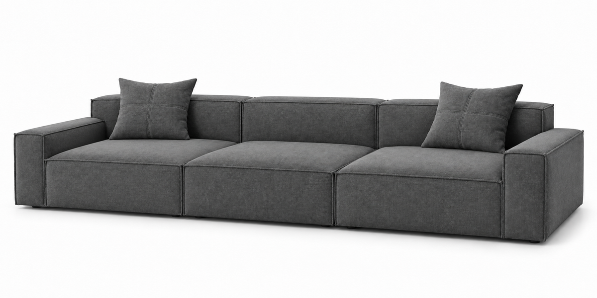 Corner Sofa - CS107 — Modular proportions and dimensions — Lanott
