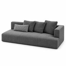 Armrest module · 200 × 100 cm — grey fabric reference