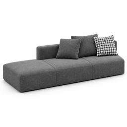 Open-ended module · 180 × 100 cm — grey fabric reference