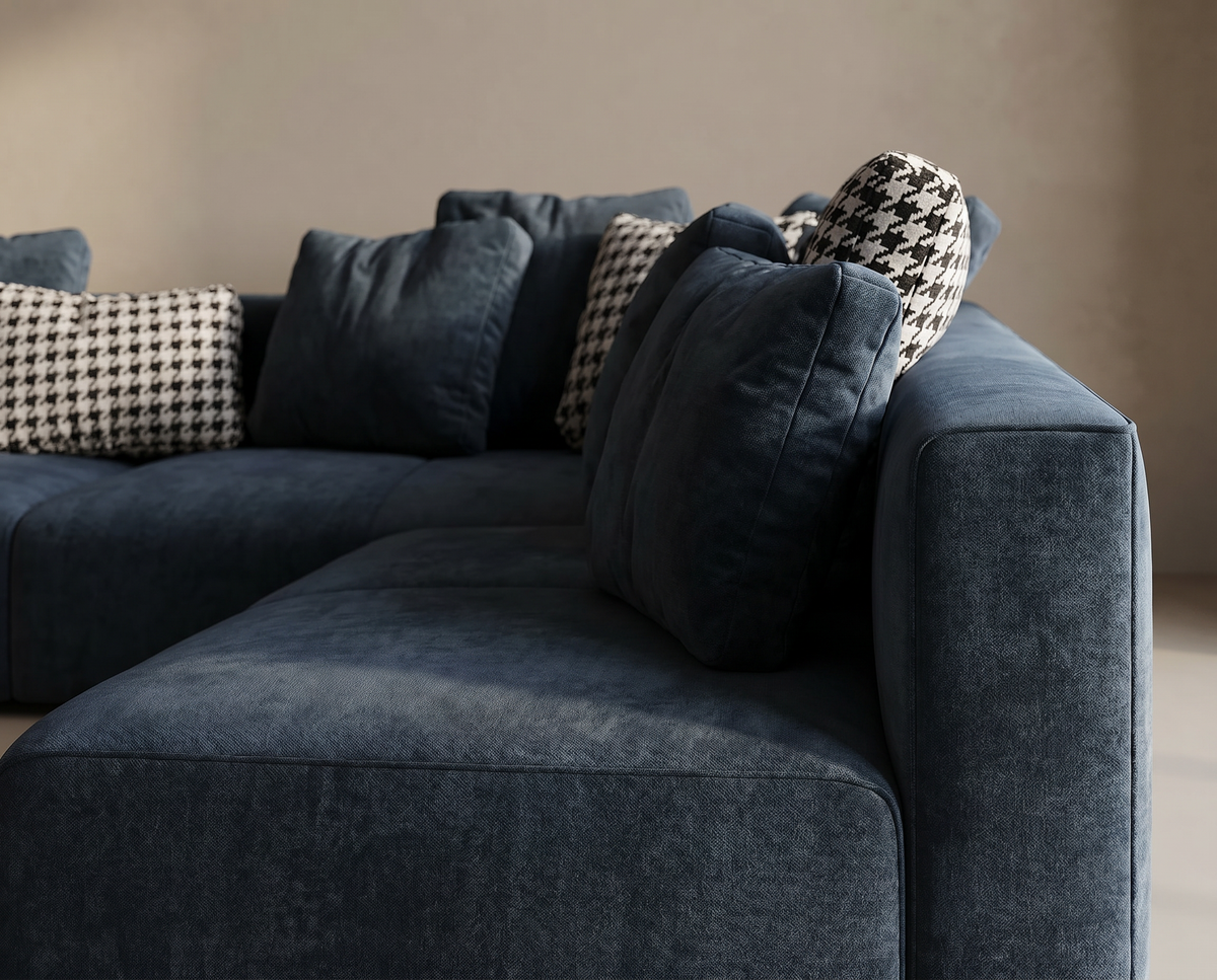 Corner Sofa-CS114 material and finish detail — Lanott
