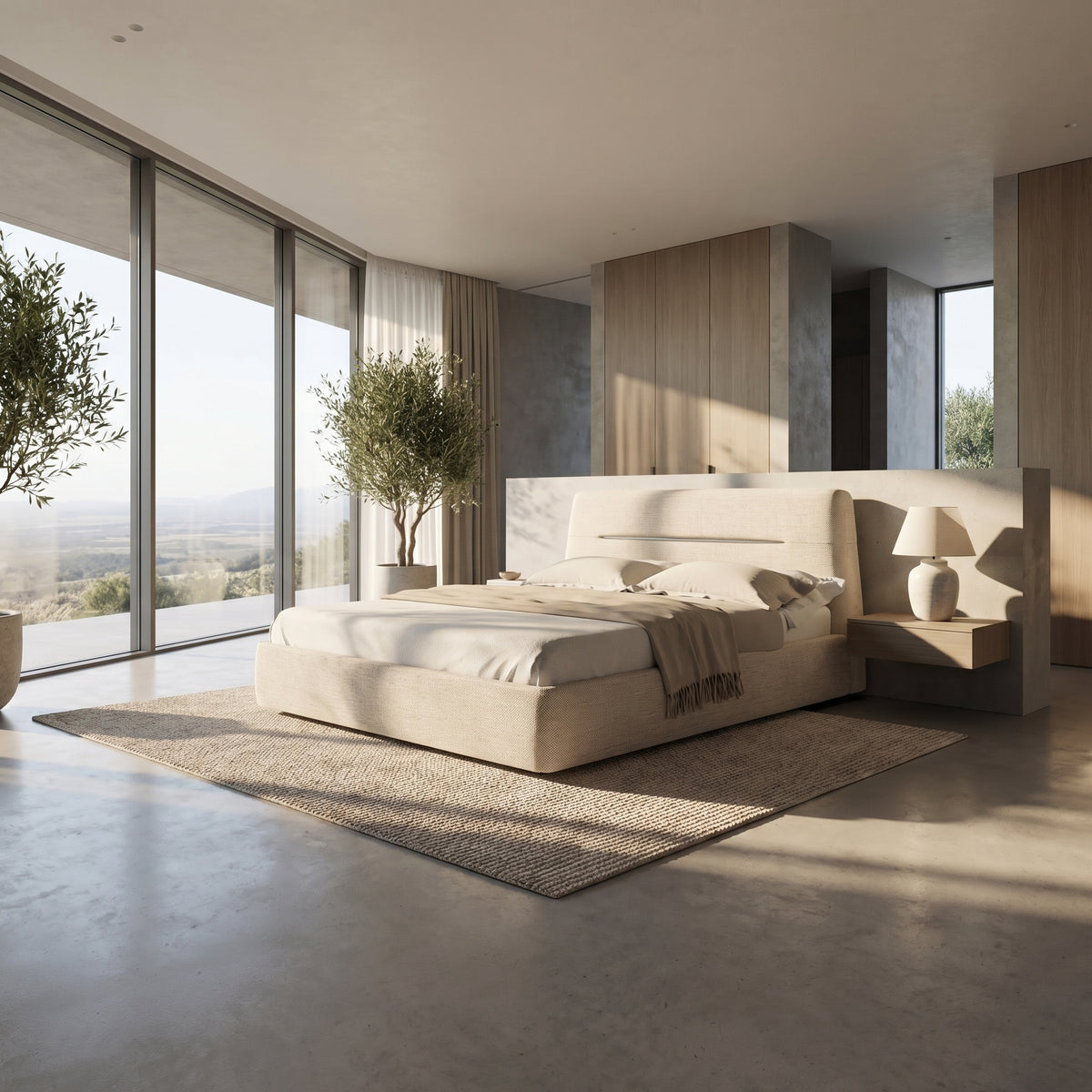 Bed B122 in a contemporary bedroom