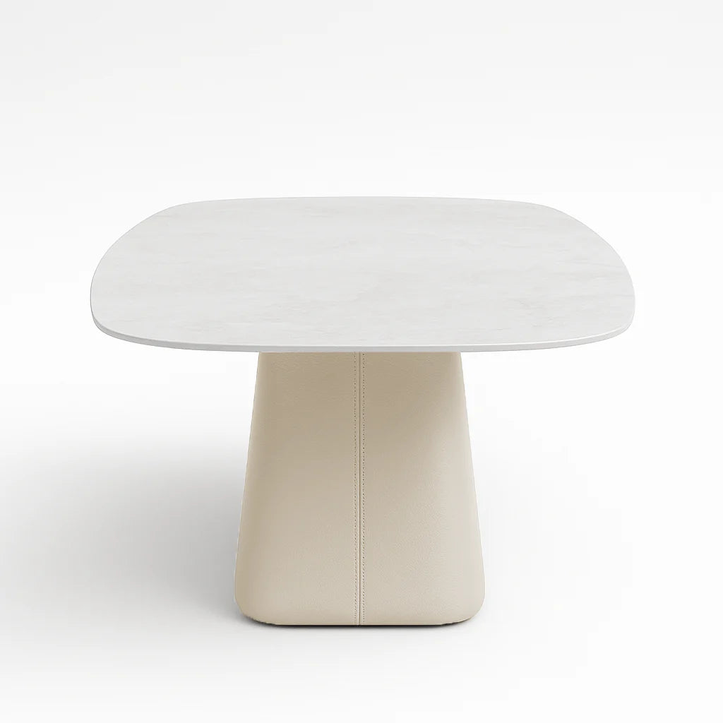 Dining Table DT101 three-quarter view on white background