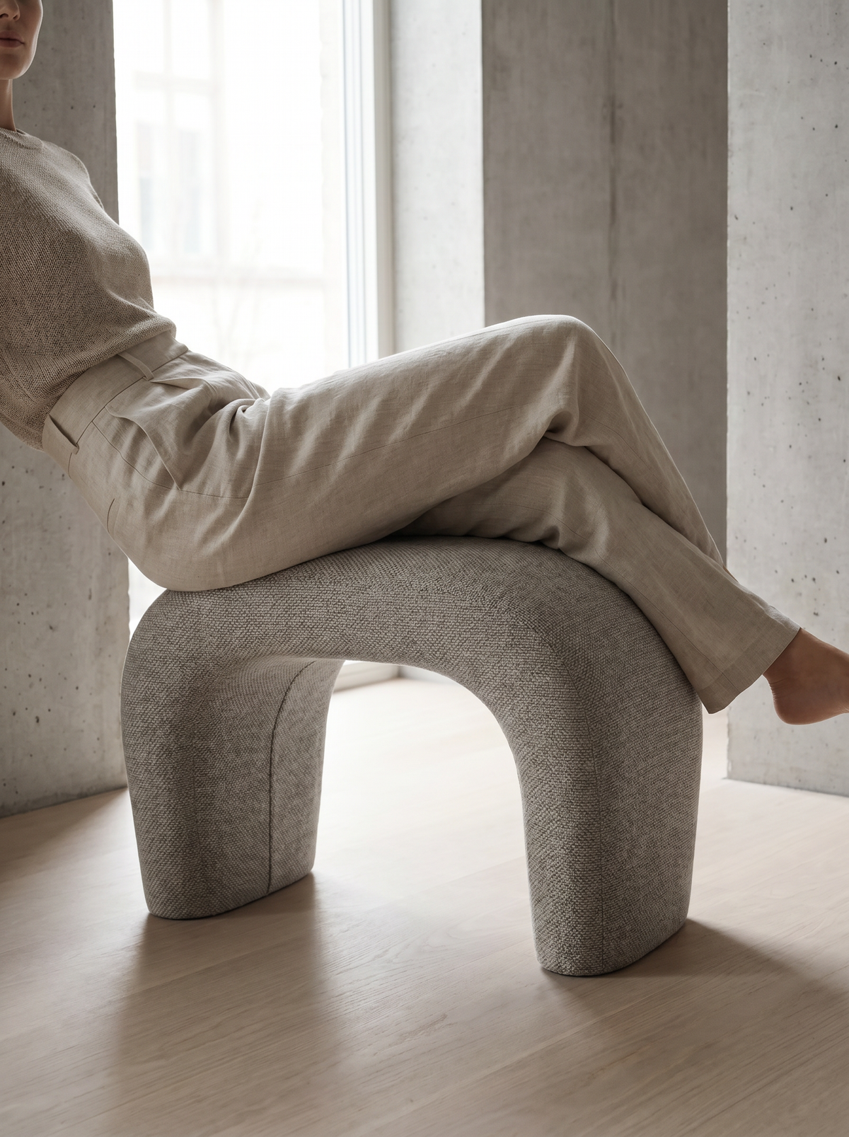 Pouf-P101 proportions and dimensions — Lanott