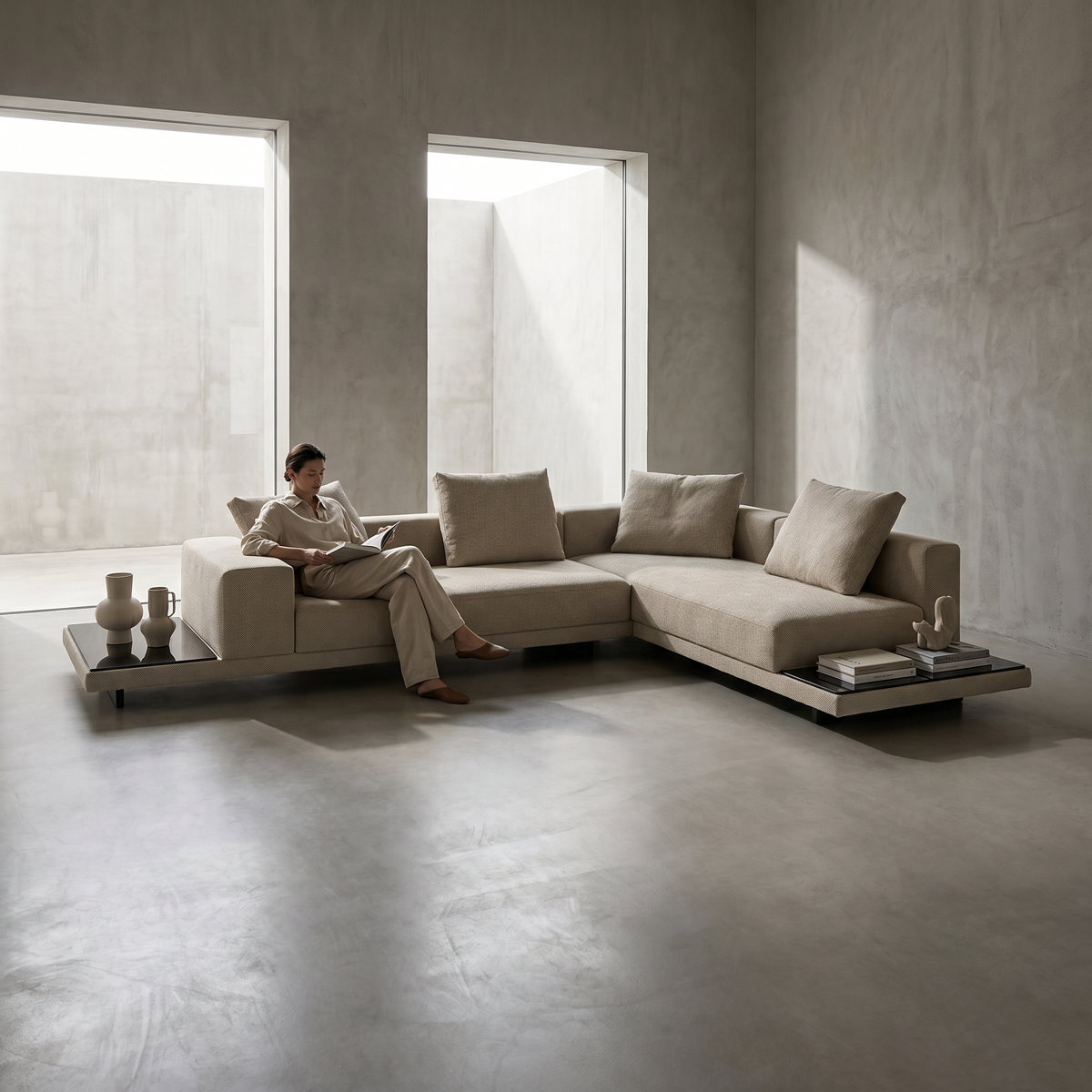 Corner Sofa-CS104 material and finish detail — Lanott