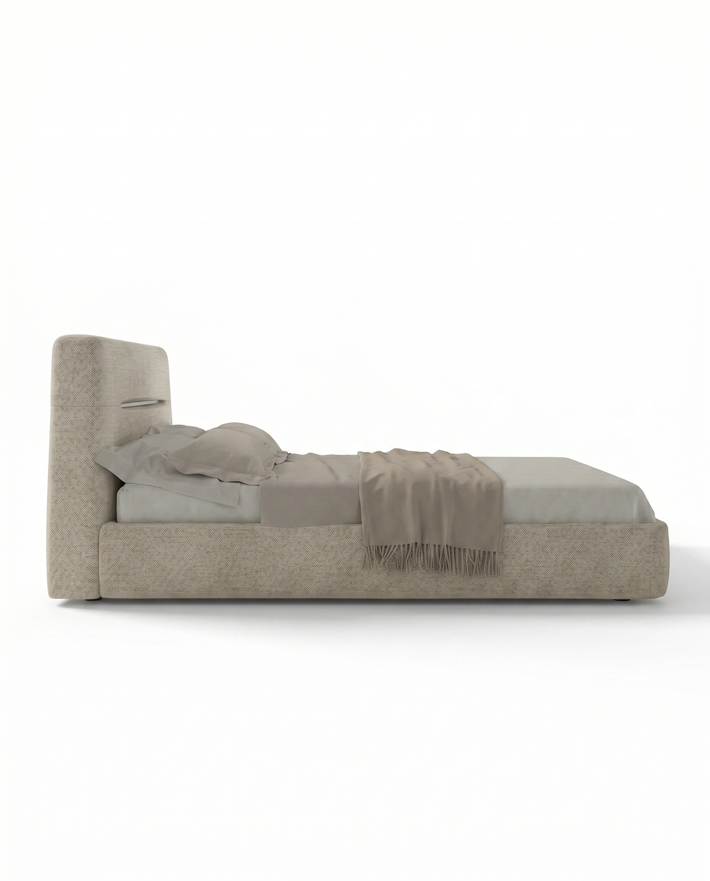Bed B122 side view on white background