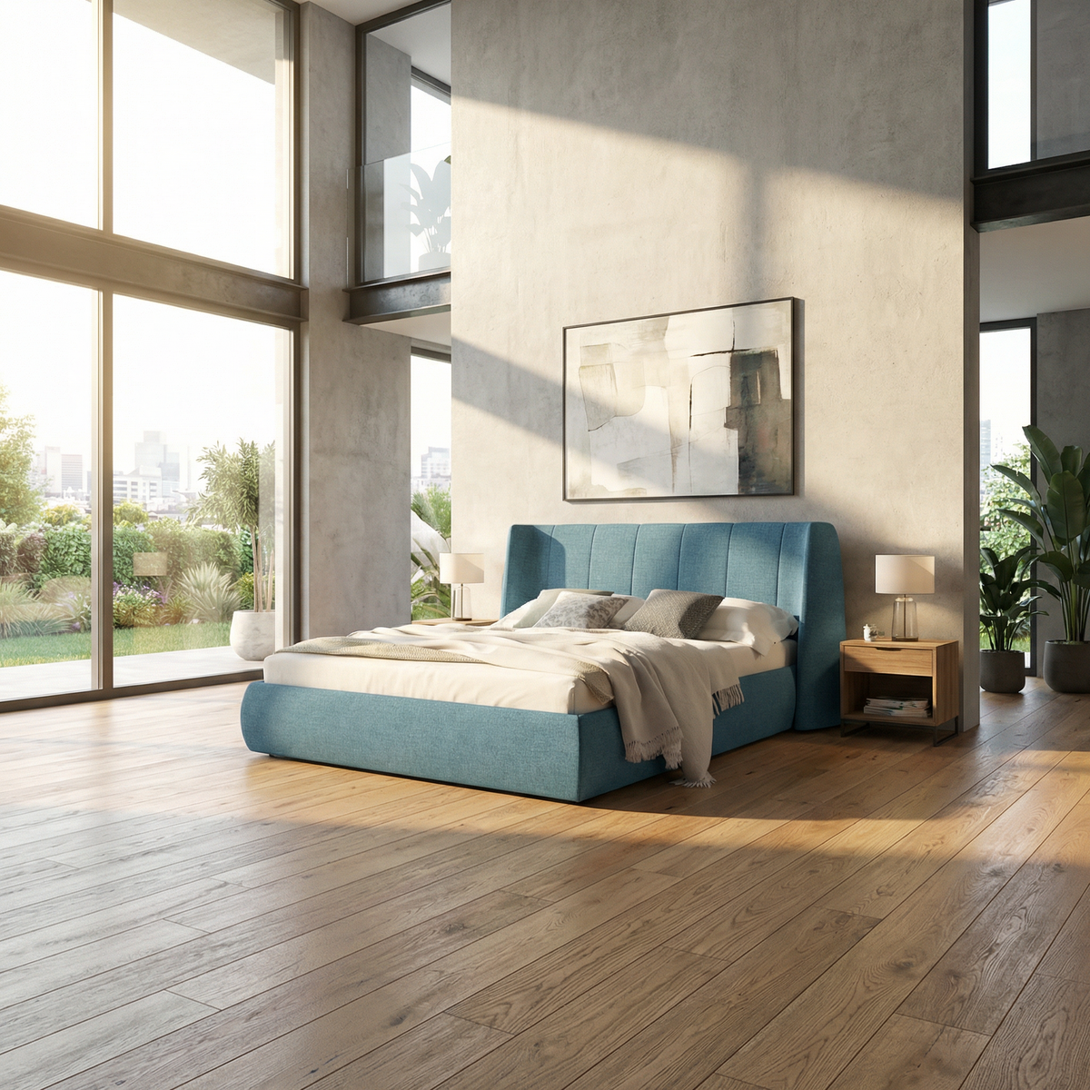 Bed LB104 in a contemporary bedroom