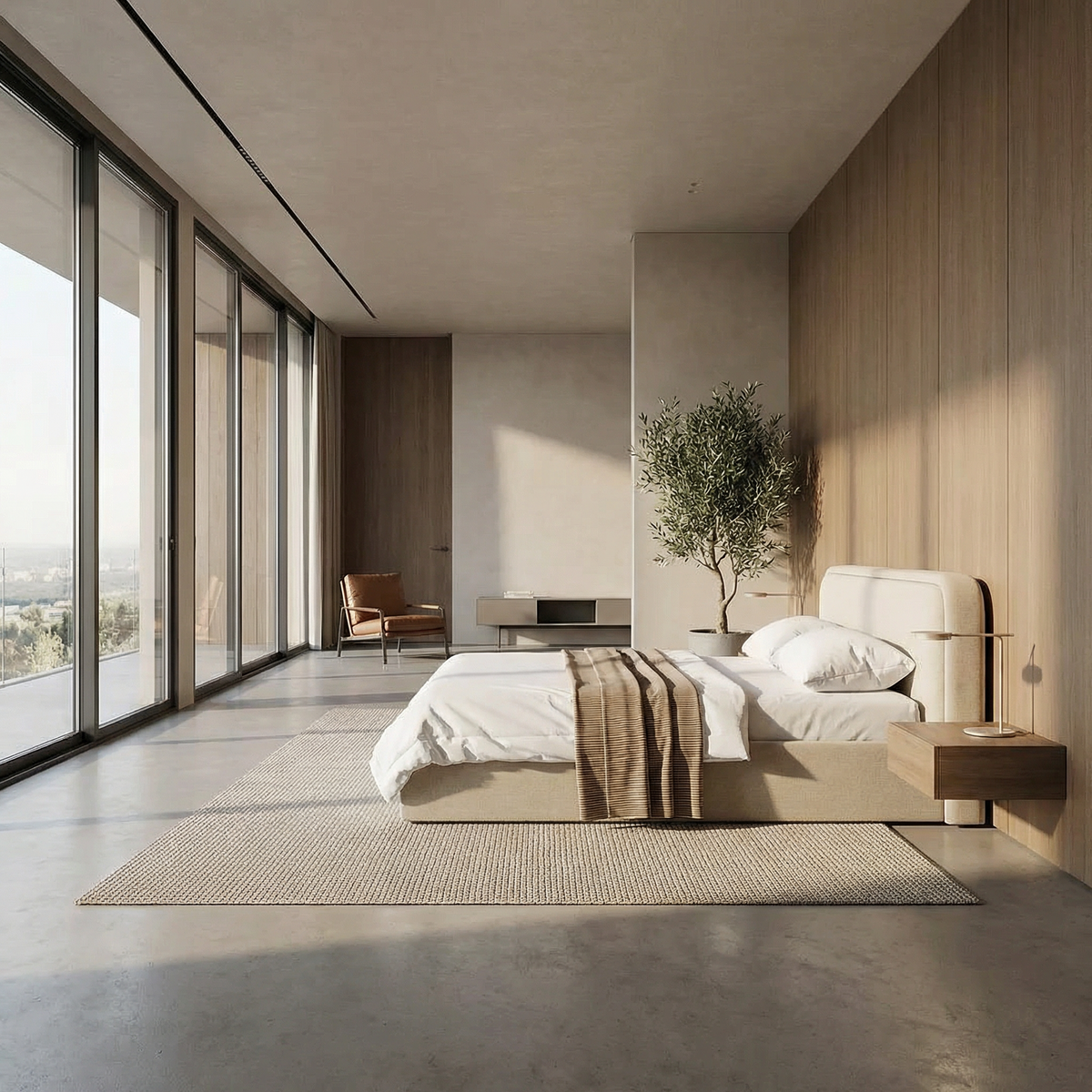 Bed LB106 in a contemporary bedroom
