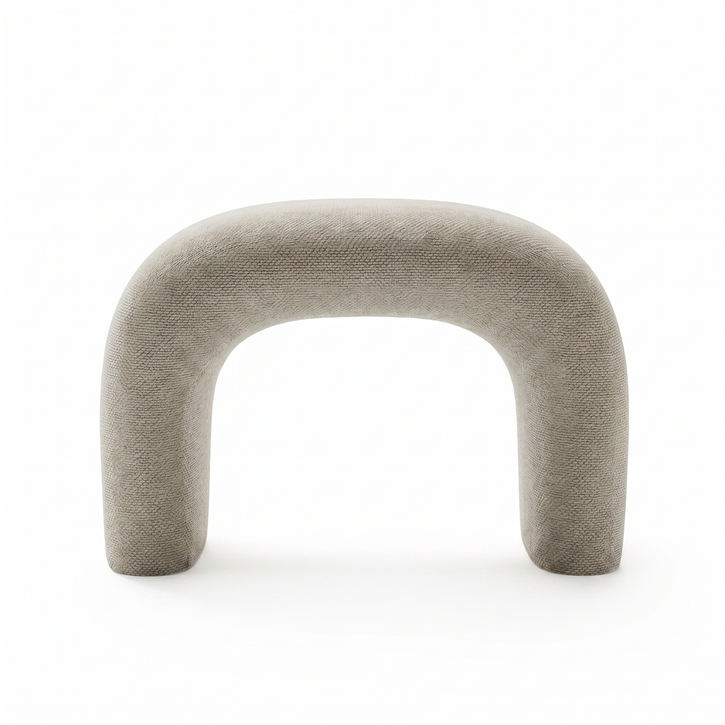 Pouf P101 front view on white background