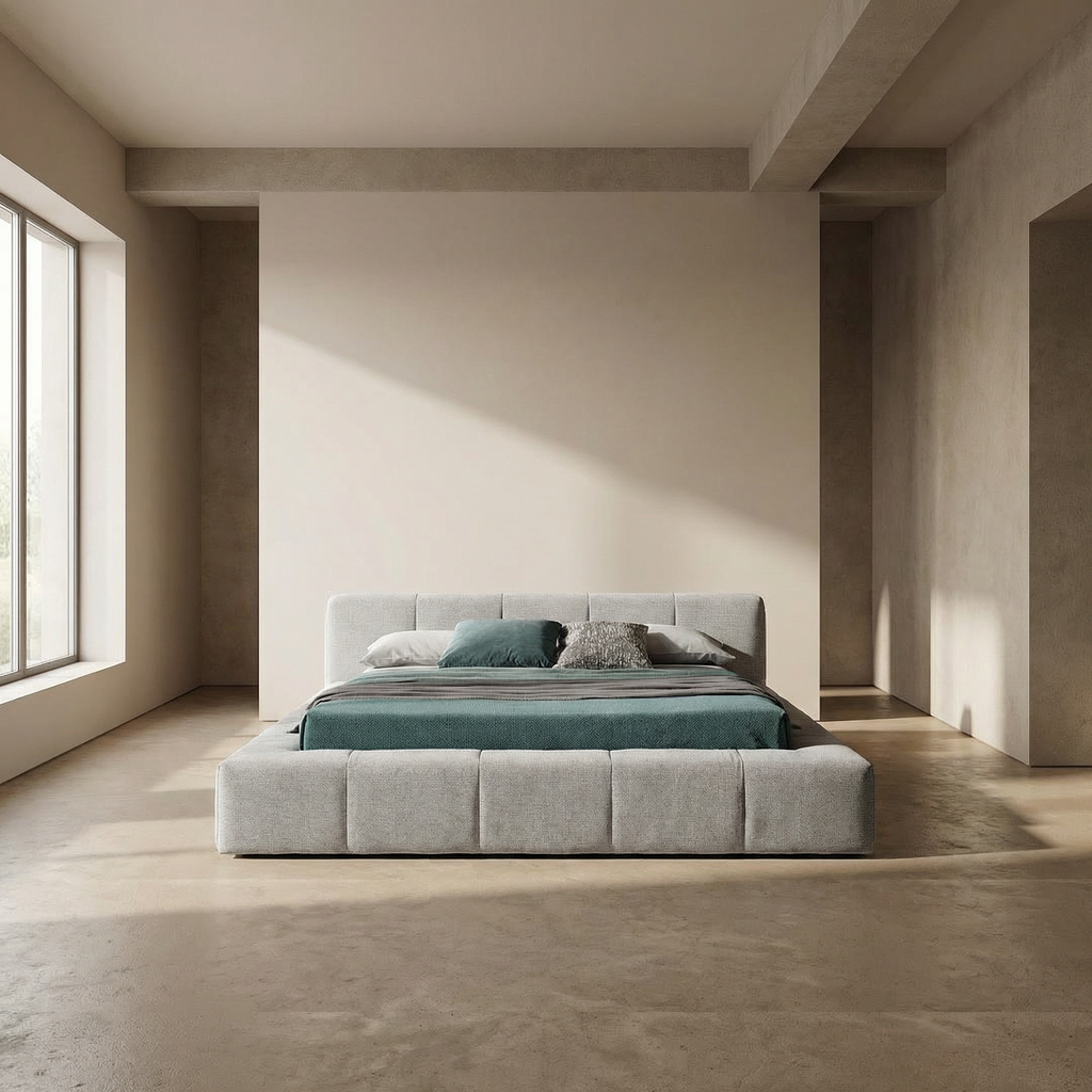Bed B110 in a warm neutral bedroom