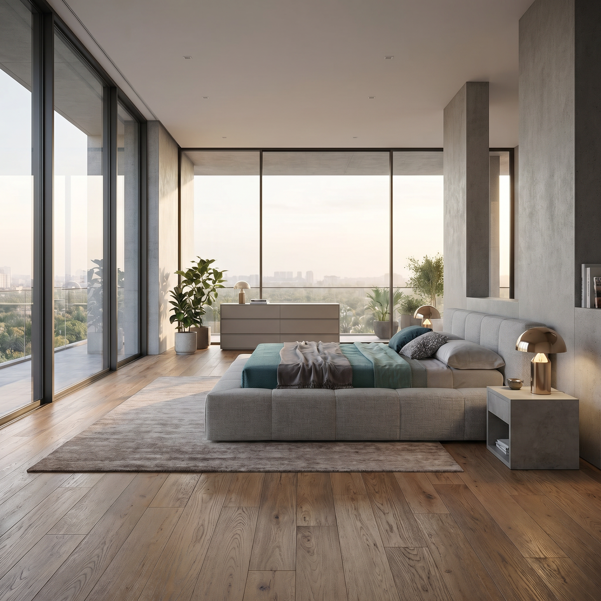 Bed B110 in a contemporary bedroom