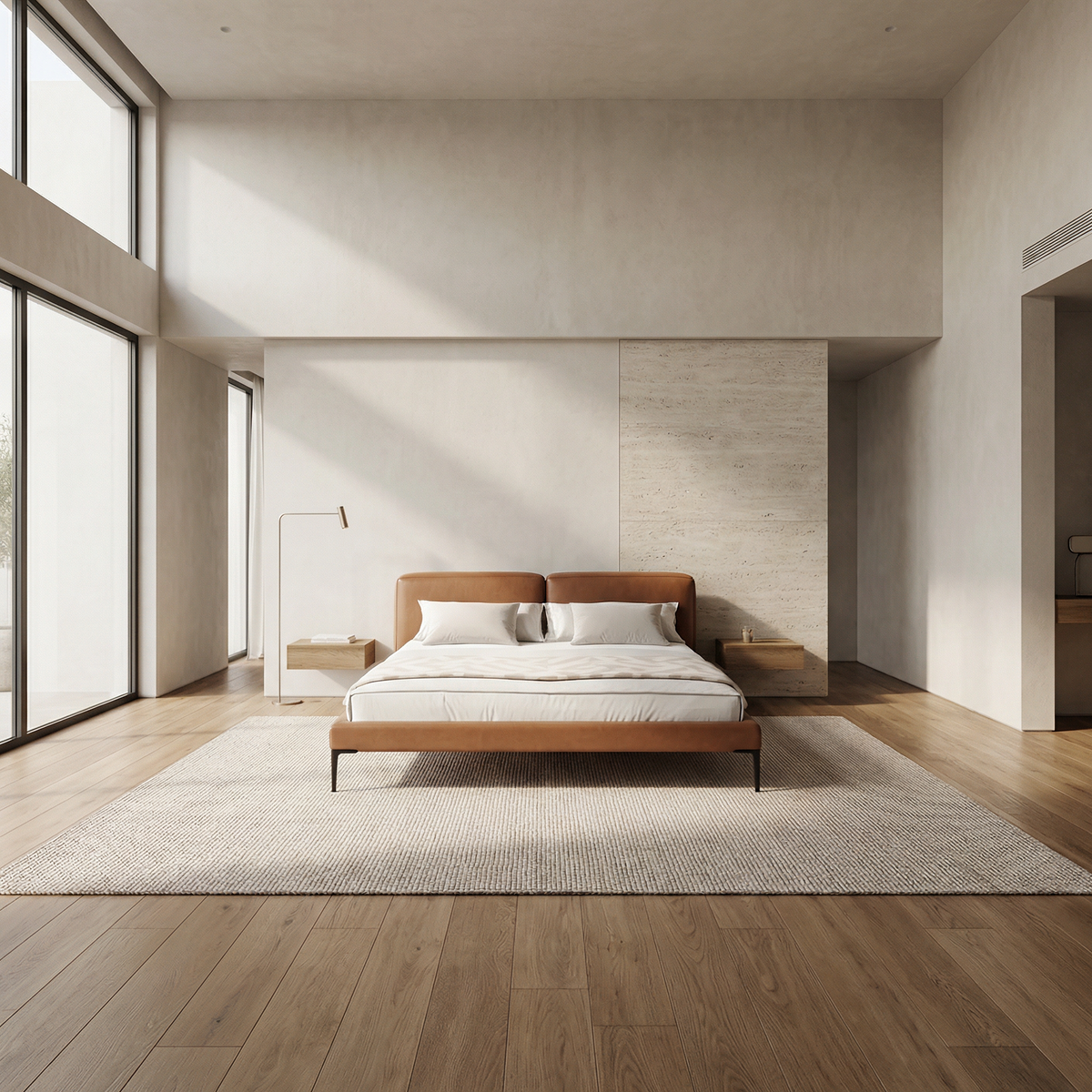 Bed B123 in a contemporary bedroom