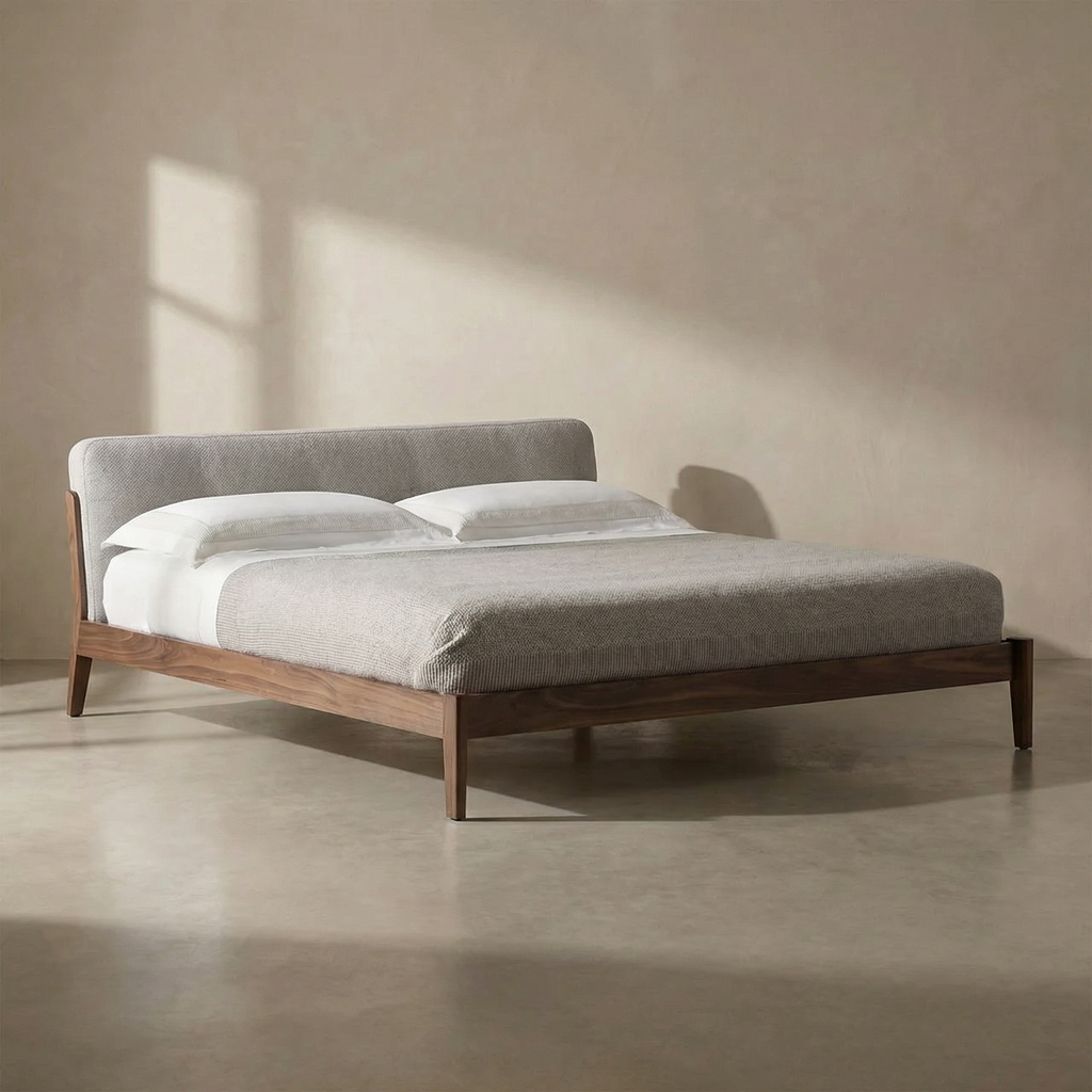 Bed B126 in a warm neutral bedroom