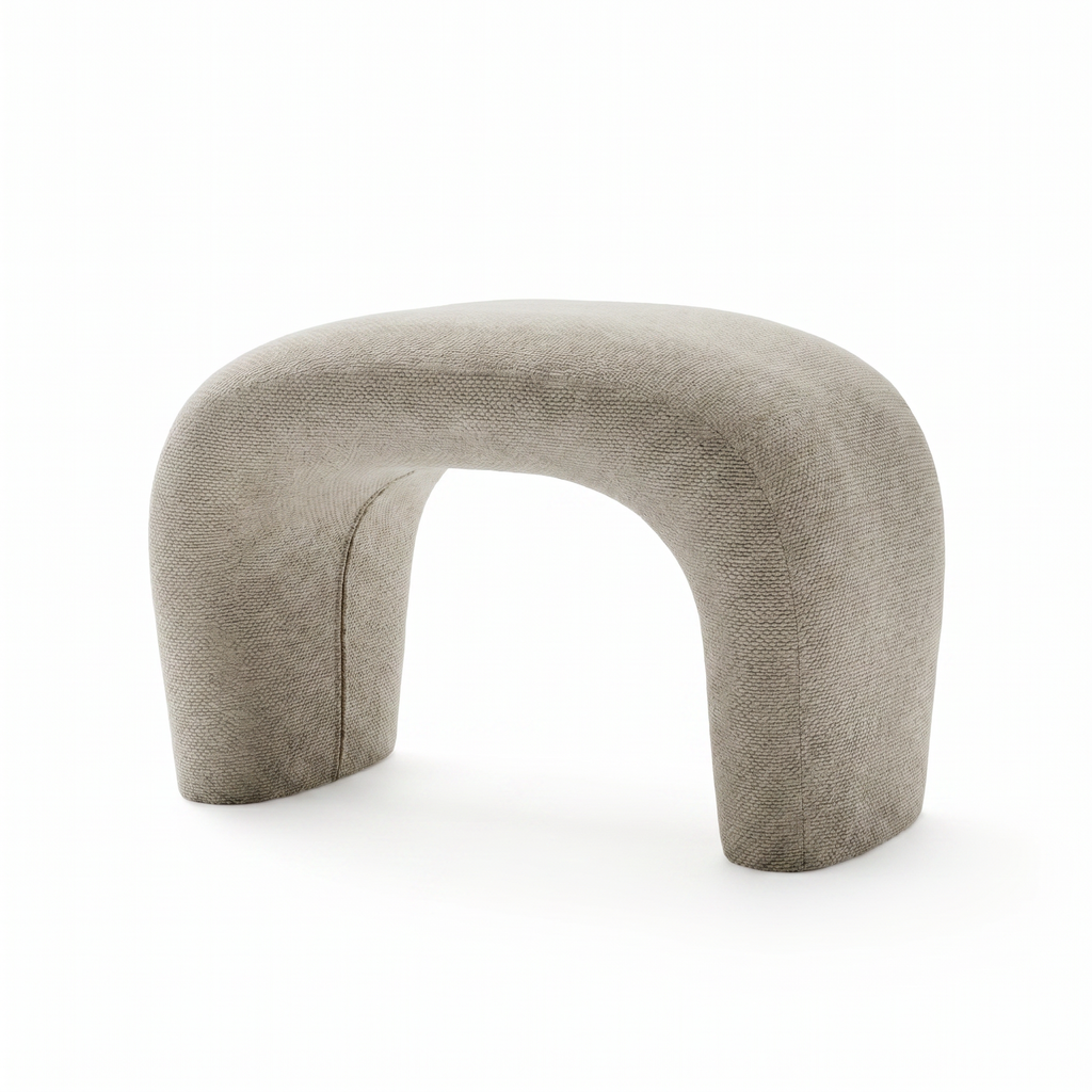 Pouf P101 three-quarter view on white background