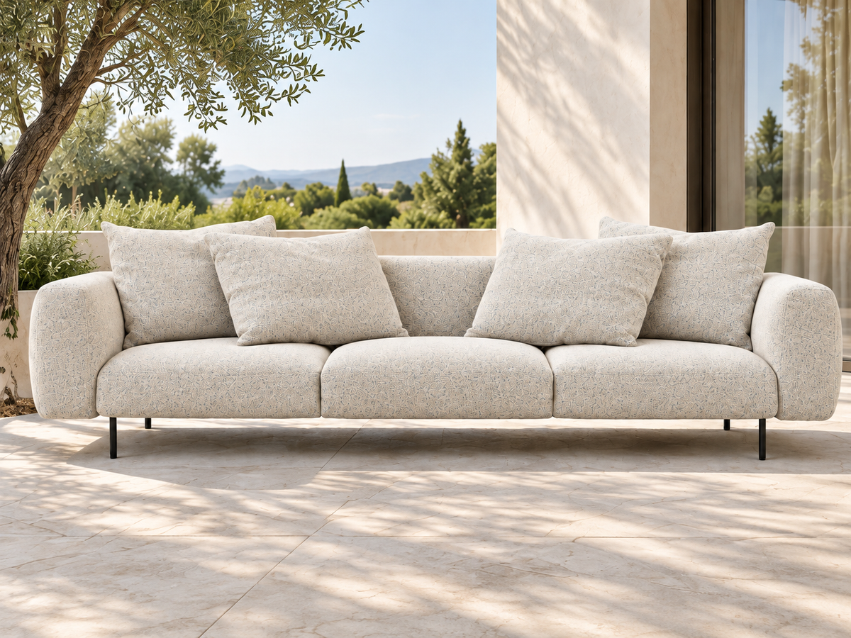 Lanott LS103 sofa on a shaded terrace