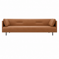 Sofa - S120 in Cognac Leather — front view