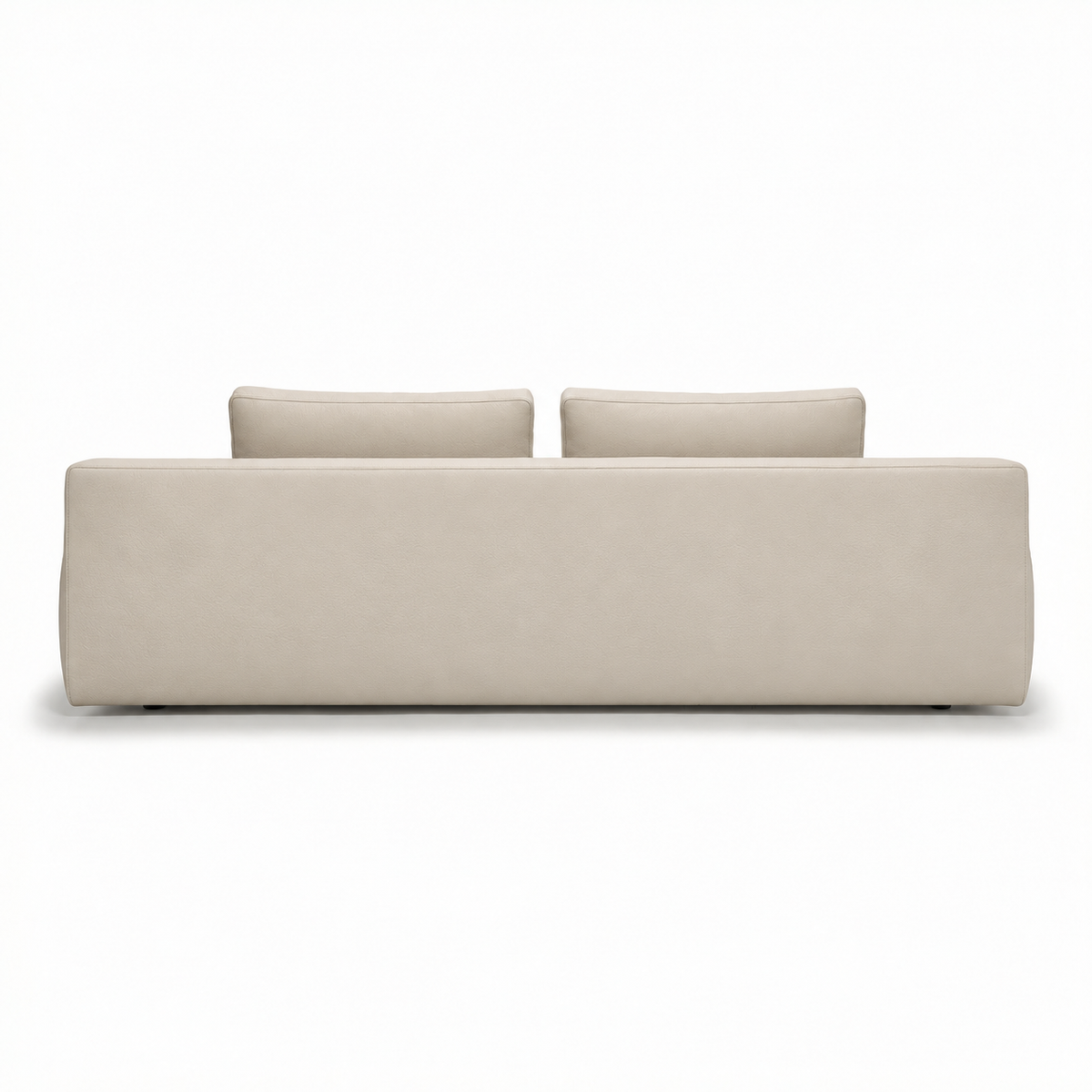 Sofa - S123 in Beige Leather — rear view