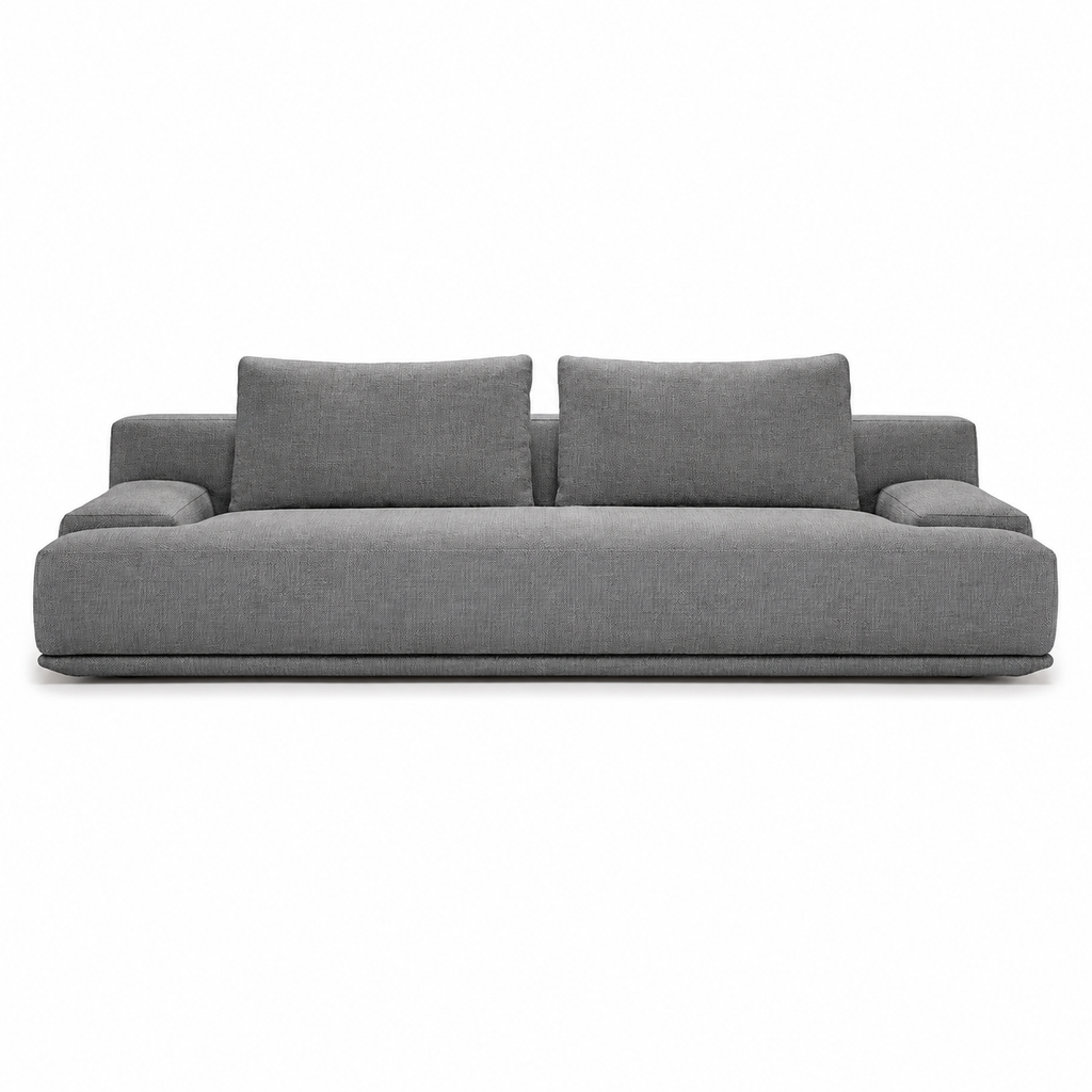 Sofa - S123 in Mocha-11 — front view